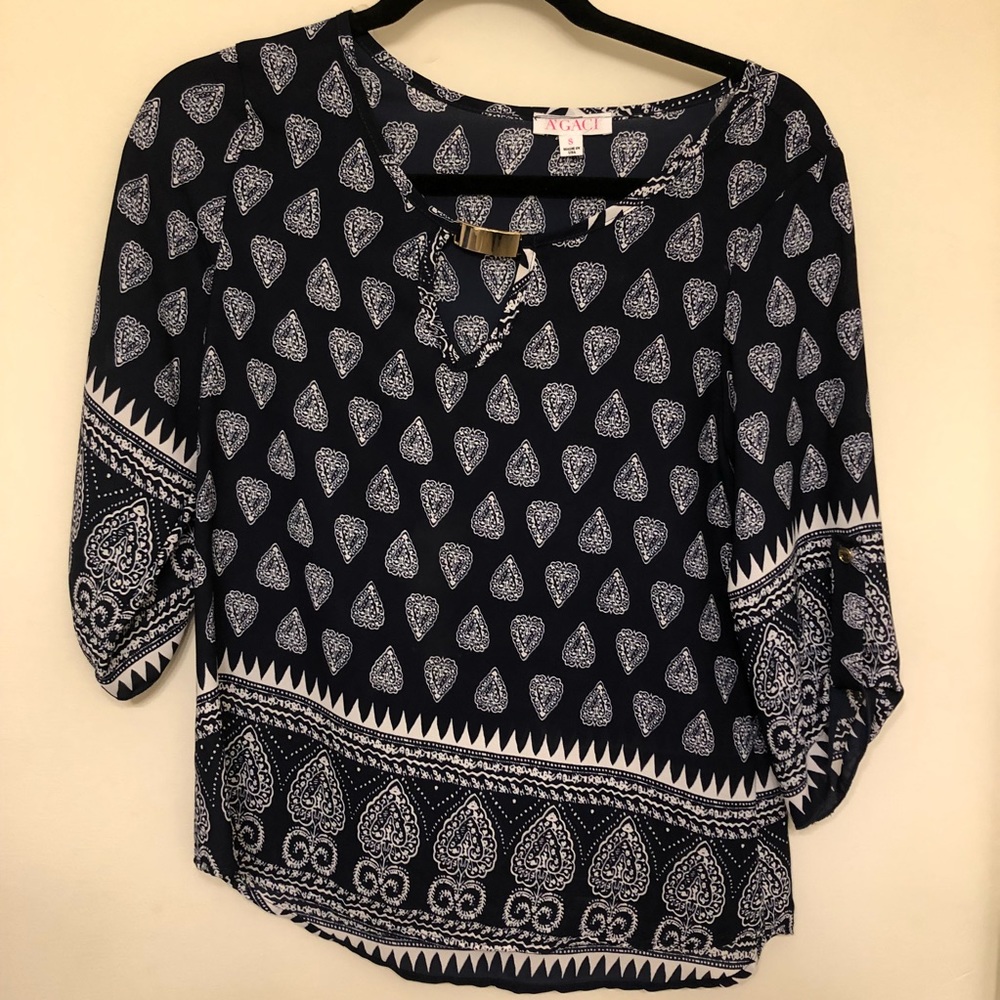 AGACI PATTERNED BLOUSE